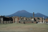 The forum and Mt. Vesuvius (now caved in)