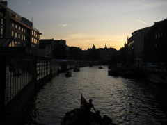 Sunset on the Canal at the Flower Market