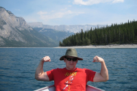 Ben showing off his muscles