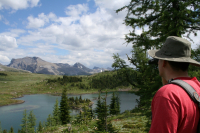 Ben\'s looking for some wildlife (we were told there were bears in the area)