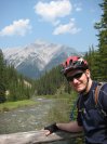Ben biking in Banff National Park