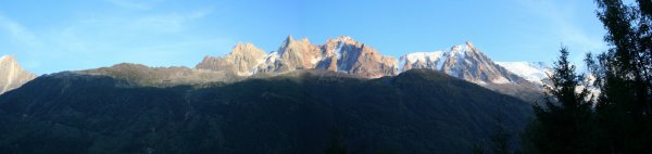 View from our hostel in Chamonix