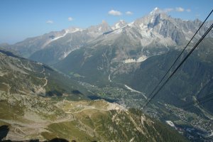 Cable car ride in Chamonix