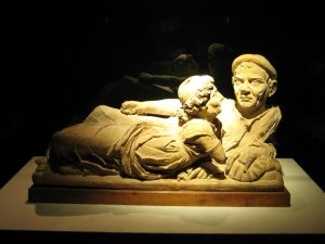 Etruscan funeral casket
