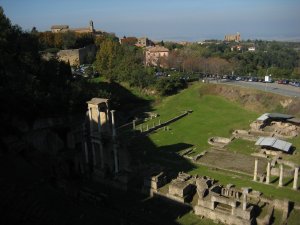 Roman amphitheater and bath house