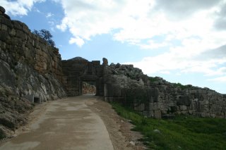 Main road leading to the Lion Gate