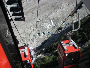 Going to the ice cave in the Mer de Glace