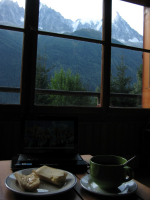 Breakfast in Chamonix