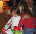 Opening gifts Christmas Eve