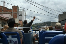 Sightseeing bus - watch the wires!