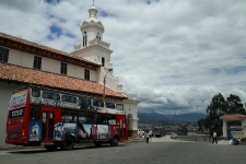Sightseeing bus in Cuenca