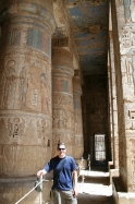 Ben at Habu Temple, notice the bright paint