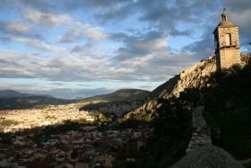 Beautiful sunset in Nafplio, Greece