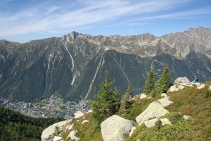 Alonna resting with a great view, Chamonix