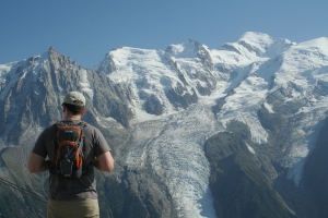 Ben with a great view of Mont Blanc