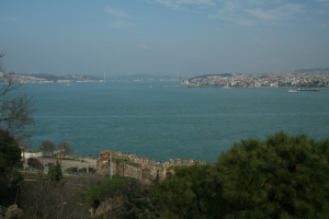 View towards the Bosphorus Strait, leading to the Black Sea