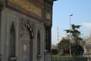 Blue Mosque in the background