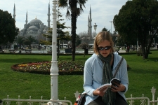 Alonna, reading Rick Steves of course!