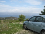 Our rental car in Greece
