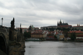 Chargles Bridge and Prague Castle