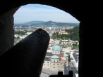 Looking out through the canon window