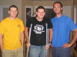 Ben with couchsurfers Derek and Alex