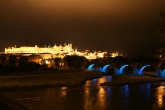 Carcassonne lit up at night